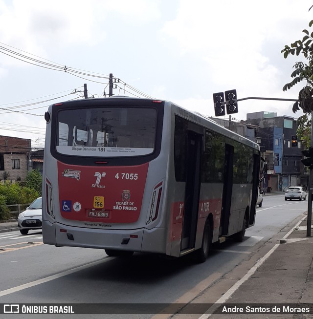 Pêssego Transportes 4 7055 na cidade de São Paulo, São Paulo, Brasil, por Andre Santos de Moraes. Número da foto: #9832669.