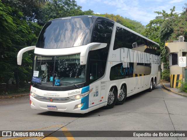 Auto Viação Catarinense 3719 na cidade de São Paulo, São Paulo, Brasil, por Espedito de Brito Gomes. ID da foto: 9831591.