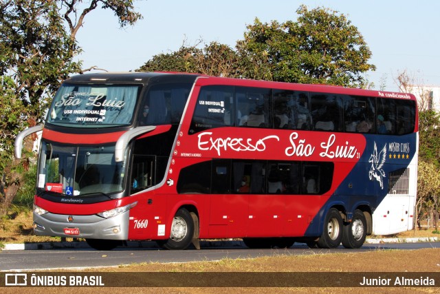 Expresso São Luiz 7660 na cidade de Brasília, Distrito Federal, Brasil, por Junior Almeida. ID da foto: 9832238.