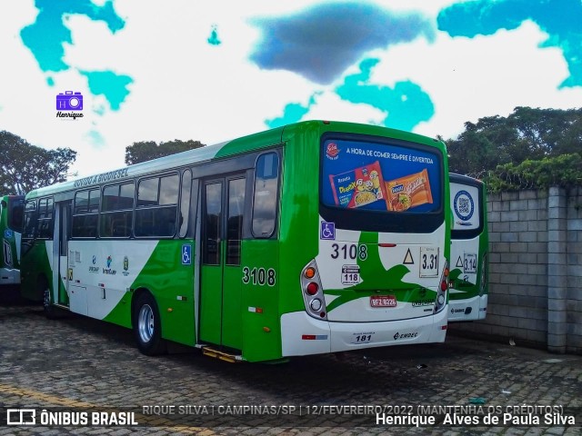 VB Transportes e Turismo 3108 na cidade de Campinas, São Paulo, Brasil, por Henrique Alves de Paula Silva. ID da foto: 9830113.