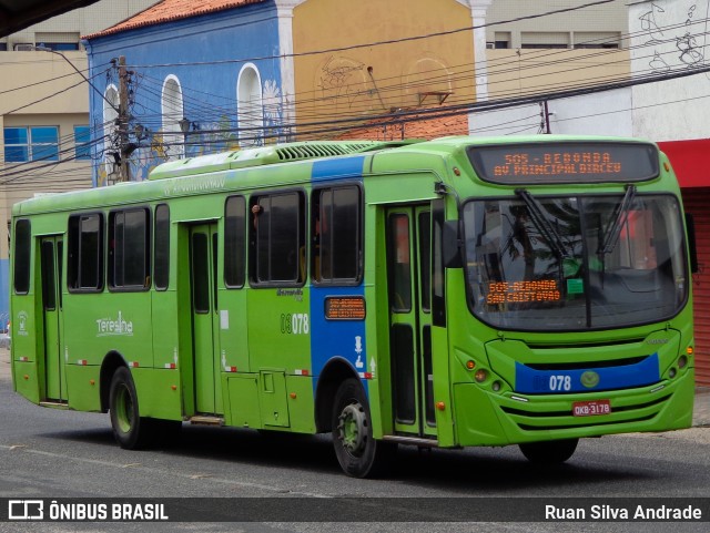 TransFácil Transporte Coletivo 03078 na cidade de Teresina, Piauí, Brasil, por Ruan Silva Andrade. ID da foto: 9830444.