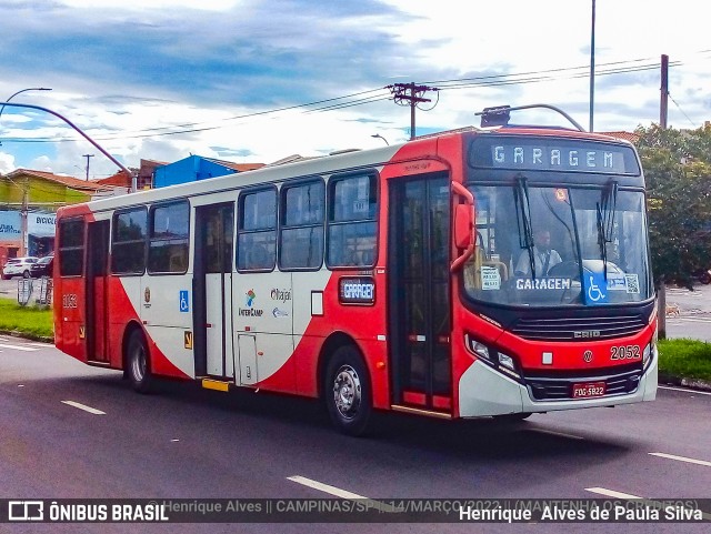 Itajaí Transportes Coletivos 2052 na cidade de Campinas, São Paulo, Brasil, por Henrique Alves de Paula Silva. Número da foto: #9835216.