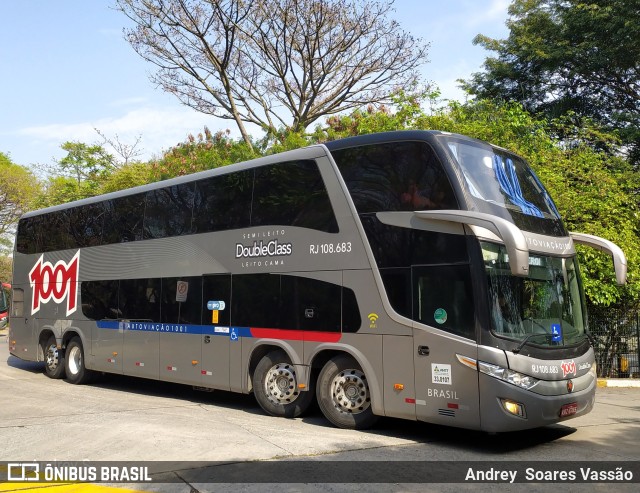 Auto Viação 1001 RJ 108.683 na cidade de São Paulo, São Paulo, Brasil, por Andrey  Soares Vassão. Número da foto: #9833504.