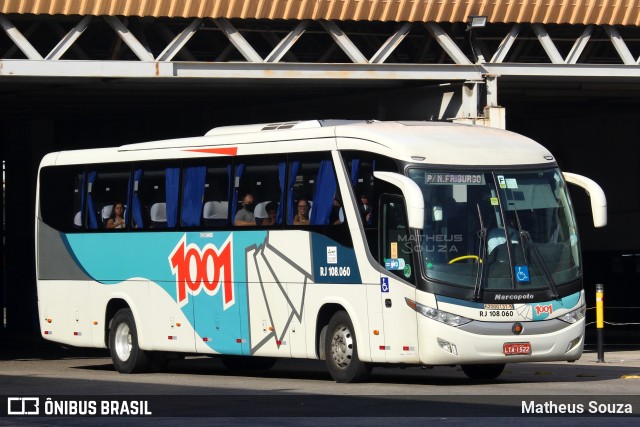 Auto Viação 1001 RJ 108.060 na cidade de Rio de Janeiro, Rio de Janeiro, Brasil, por Matheus Souza. ID da foto: 9835374.