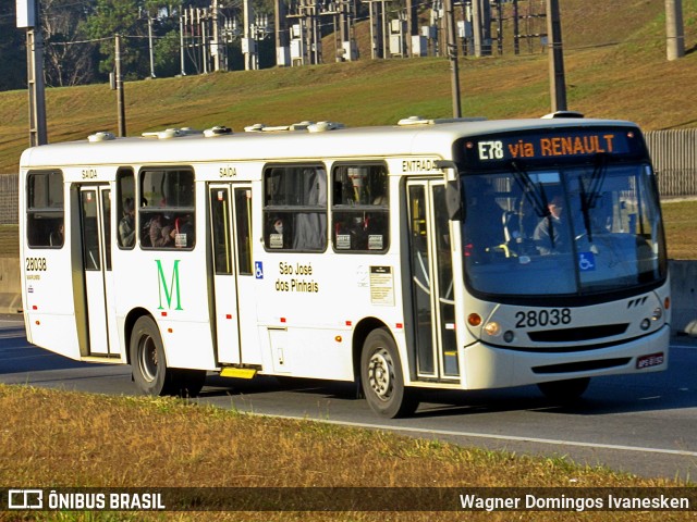 Viação Marumbi 28038 na cidade de Curitiba, Paraná, Brasil, por Wagner Domingos Ivanesken. ID da foto: 9835092.