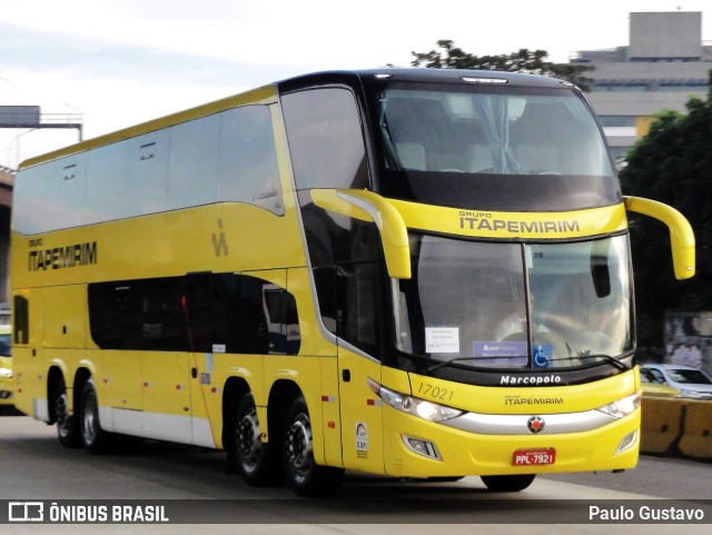 Viação Itapemirim 17021 na cidade de Rio de Janeiro, Rio de Janeiro, Brasil, por Paulo Gustavo. Número da foto: #9834757.