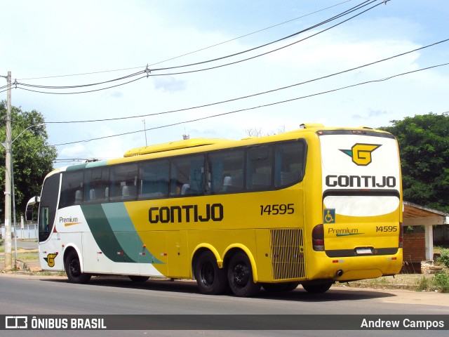 Empresa Gontijo de Transportes 14595 na cidade de Pirapora, Minas Gerais, Brasil, por Andrew Campos. ID da foto: 9837535.