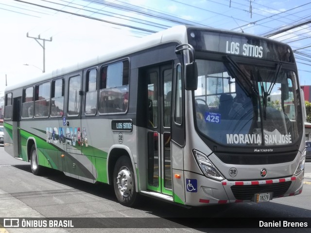 AMSA - Autotransportes Moravia 32 na cidade de San Vicente, Moravia, San José, Costa Rica, por Daniel Brenes. ID da foto: 9837005.