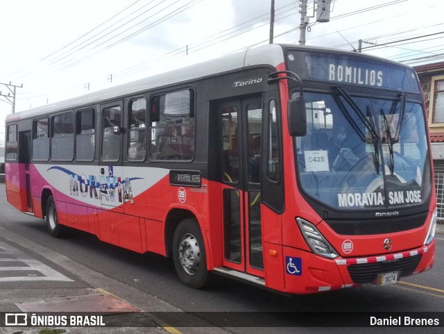 AMSA - Autotransportes Moravia 29 na cidade de San Vicente, Moravia, San José, Costa Rica, por Daniel Brenes. ID da foto: 9837004.