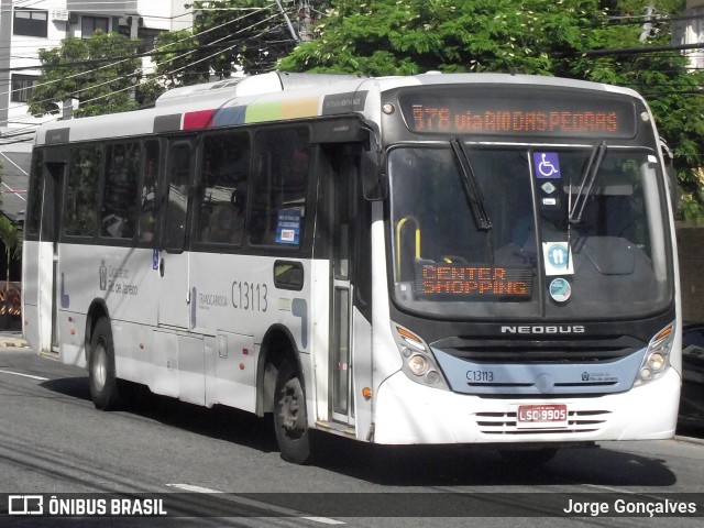 Transportes Barra C13113 na cidade de Rio de Janeiro, Rio de Janeiro, Brasil, por Jorge Gonçalves. ID da foto: 9839849.