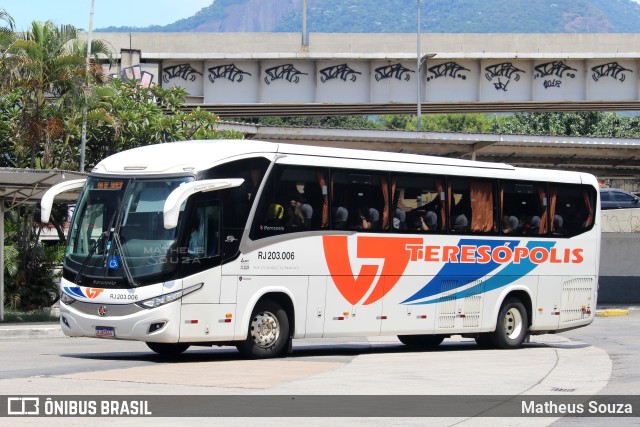 Viação Teresópolis RJ 203.006 na cidade de Rio de Janeiro, Rio de Janeiro, Brasil, por Matheus Souza. Número da foto: #9841022.