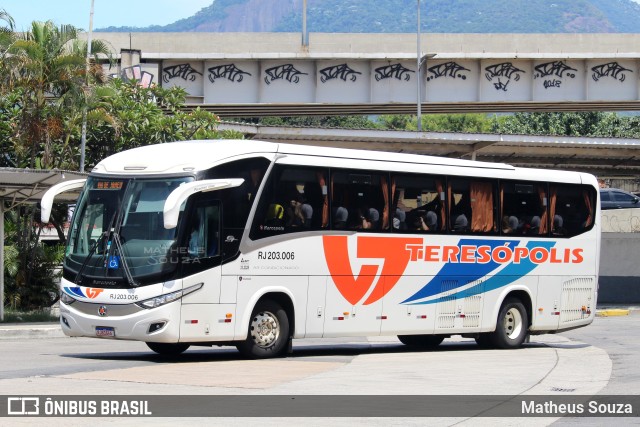 Viação Teresópolis RJ 203.006 na cidade de Rio de Janeiro, Rio de Janeiro, Brasil, por Matheus Souza. ID da foto: 9841022.