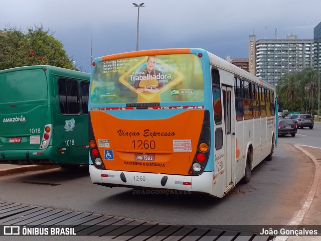 Viação Expresso Planaltina 1260 na cidade de Brasília, Distrito Federal, Brasil, por João Gonçalves. Número da foto: #9841117.
