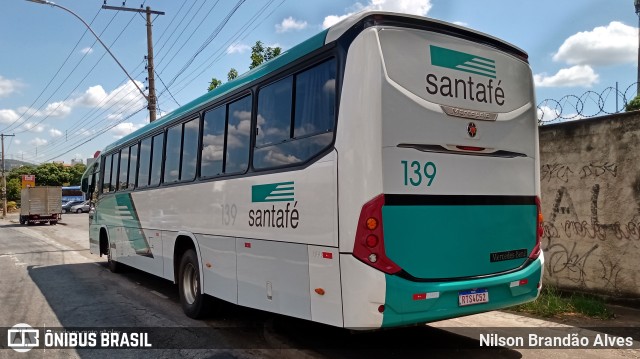 Santa Fé Transportes 139 na cidade de Belo Horizonte, Minas Gerais, Brasil, por Nilson Brandão Alves. Número da foto: #9841024.