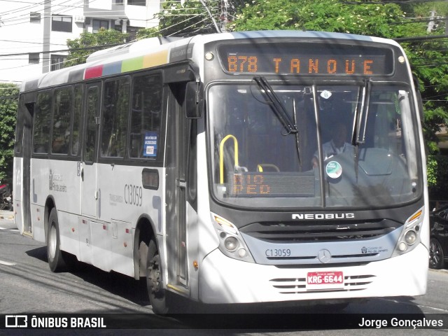 Transportes Barra C13059 na cidade de Rio de Janeiro, Rio de Janeiro, Brasil, por Jorge Gonçalves. ID da foto: 9839868.