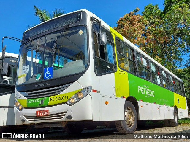 Viação Penedo RJ 213.011 na cidade de Volta Redonda, Rio de Janeiro, Brasil, por Matheus Martins da Silva. ID da foto: 9839471.