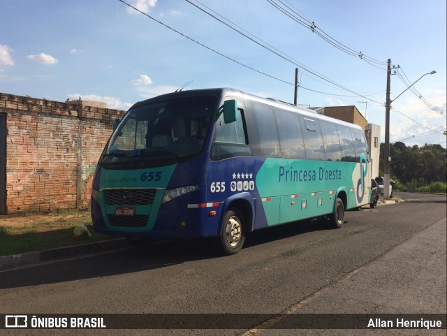 Princesa D'Oeste Fretamento e Turismo 655 na cidade de Paulínia, São Paulo, Brasil, por Allan Henrique. ID da foto: 9841547.