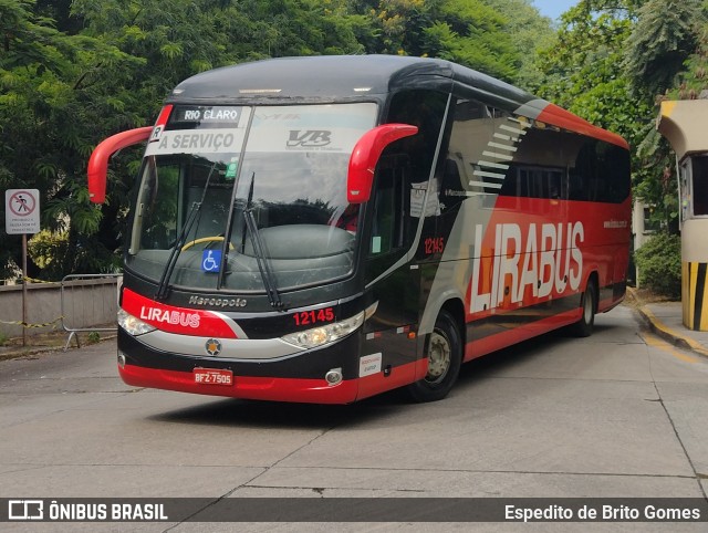 Lirabus 12145 na cidade de São Paulo, São Paulo, Brasil, por Espedito de Brito Gomes. Número da foto: #9841562.