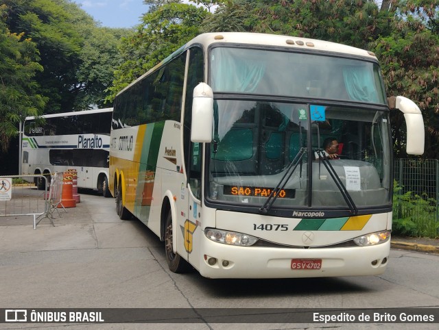 Empresa Gontijo de Transportes 14075 na cidade de São Paulo, São Paulo, Brasil, por Espedito de Brito Gomes. ID da foto: 9841569.