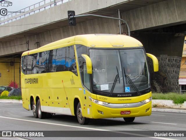 Viação Itapemirim 60089 na cidade de São Paulo, São Paulo, Brasil, por Daniel Chaves. ID da foto: 9841645.