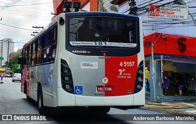 Allibus Transportes 4 5157 na cidade de São Paulo, São Paulo, Brasil, por Anderson Barbosa Marinho. Número da foto: #9843356.