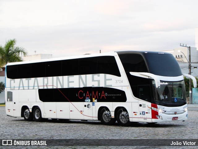 Auto Viação Catarinense 3704 na cidade de Balneário Camboriú, Santa Catarina, Brasil, por João Victor. ID da foto: 9843360.