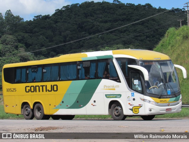 Empresa Gontijo de Transportes 18525 na cidade de Rio Bonito, Rio de Janeiro, Brasil, por Willian Raimundo Morais. ID da foto: 9794668.