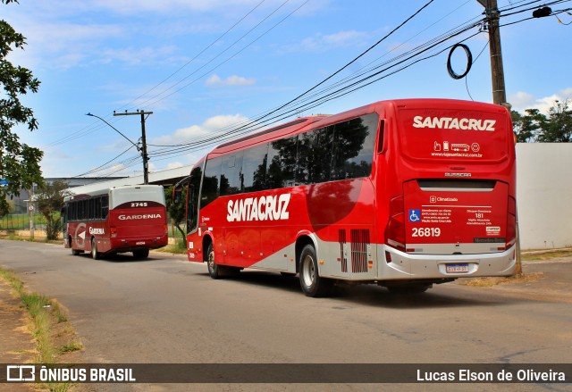 Viação Santa Cruz 26819 na cidade de Alfenas, Minas Gerais, Brasil, por Lucas Elson de Oliveira. ID da foto: 9794917.