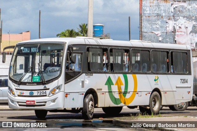 Auto Viação Cidade Histórica 7204 na cidade de Aracaju, Sergipe, Brasil, por Julio Cesar  Barbosa Martins. ID da foto: 9793827.