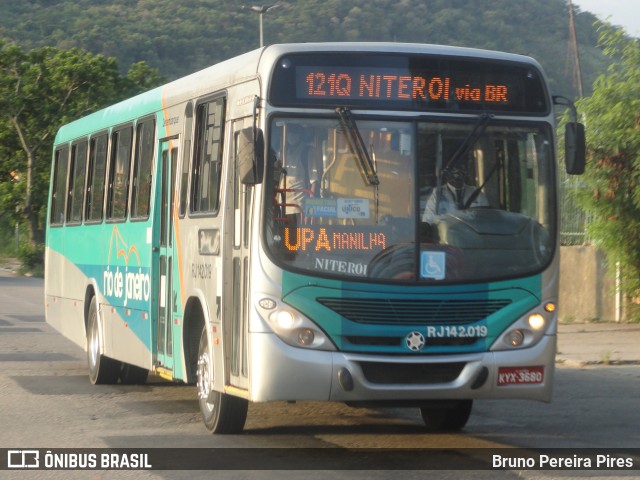 Expresso Rio de Janeiro RJ 142.019 na cidade de Niterói, Rio de Janeiro, Brasil, por Bruno Pereira Pires. ID da foto: 9795287.