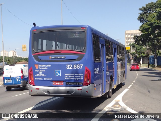 Viação Transdutra 32.667 na cidade de São Paulo, São Paulo, Brasil, por Rafael Lopes de Oliveira. ID da foto: 9794005.