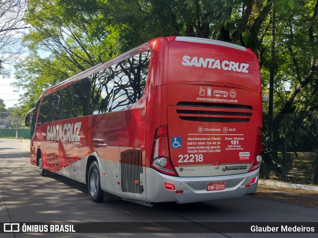 Viação Santa Cruz 22218 na cidade de São Paulo, São Paulo, Brasil, por Glauber Medeiros. ID da foto: 9795540.