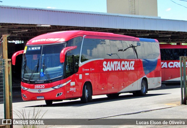 Viação Santa Cruz 28820 na cidade de Alfenas, Minas Gerais, Brasil, por Lucas Elson de Oliveira. Número da foto: #9794804.
