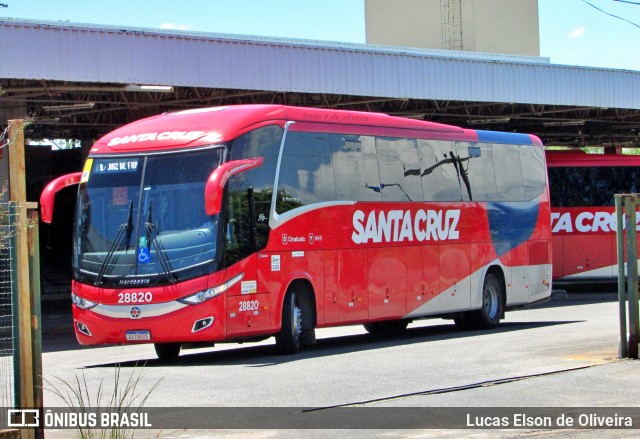 Viação Santa Cruz 28820 na cidade de Alfenas, Minas Gerais, Brasil, por Lucas Elson de Oliveira. ID da foto: 9794804.