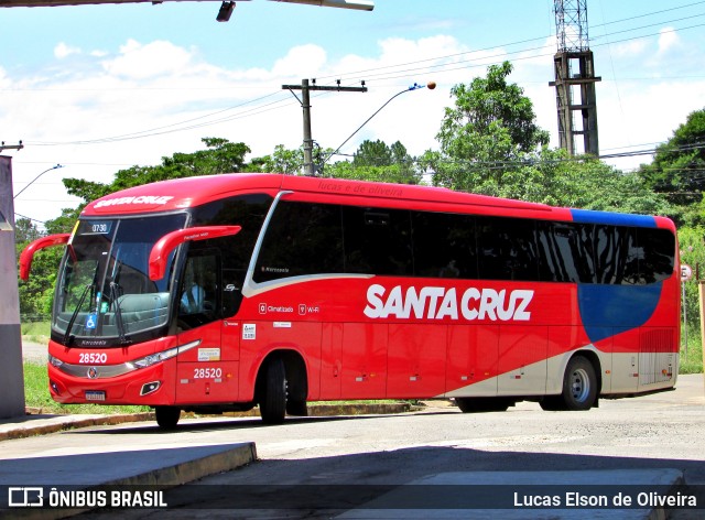 Viação Santa Cruz 28520 na cidade de Alfenas, Minas Gerais, Brasil, por Lucas Elson de Oliveira. Número da foto: #9794733.