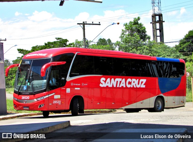 Viação Santa Cruz 28520 na cidade de Alfenas, Minas Gerais, Brasil, por Lucas Elson de Oliveira. ID da foto: 9794733.