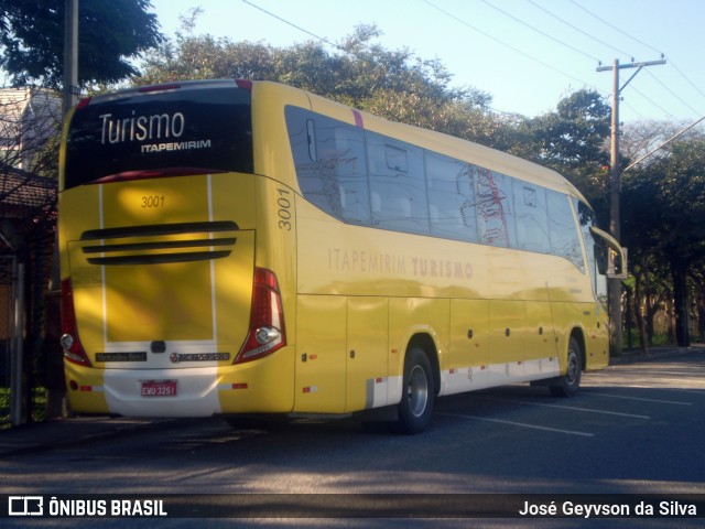 Viação Itapemirim 3001 na cidade de São José dos Campos, São Paulo, Brasil, por José Geyvson da Silva. ID da foto: 9846347.