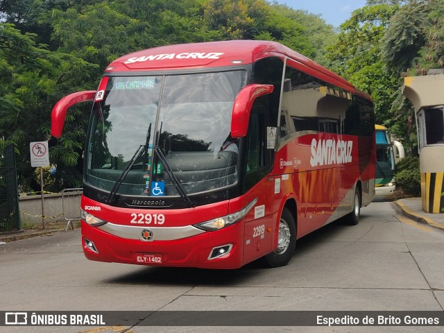 Viação Santa Cruz 22919 na cidade de São Paulo, São Paulo, Brasil, por Espedito de Brito Gomes. Número da foto: #9845639.