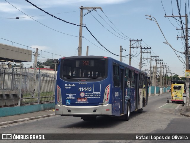 Radial Transporte Coletivo 41.443 na cidade de Ferraz de Vasconcelos, São Paulo, Brasil, por Rafael Lopes de Oliveira. ID da foto: 9845200.