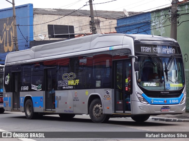 Transwolff Transportes e Turismo 6 6649 na cidade de São Paulo, São Paulo, Brasil, por Rafael Santos Silva. Número da foto: #9846777.