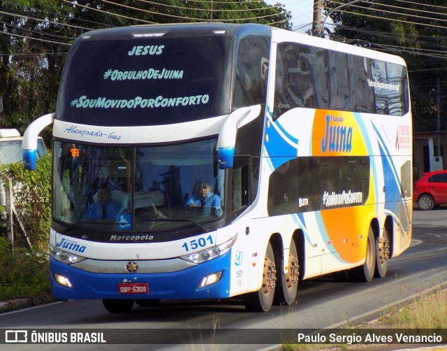 Viação Juína 1501 na cidade de Cuiabá, Mato Grosso, Brasil, por Paulo Sergio Alves Venancio. ID da foto: 9848600.