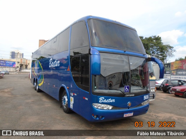 Baetur Transportes e Turismo 5656 na cidade de Três Corações, Minas Gerais, Brasil, por Fábio Mateus Tibúrcio. ID da foto: 9847675.