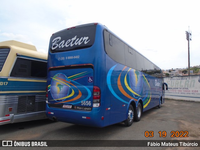 Baetur Transportes e Turismo 5656 na cidade de Três Corações, Minas Gerais, Brasil, por Fábio Mateus Tibúrcio. ID da foto: 9847684.