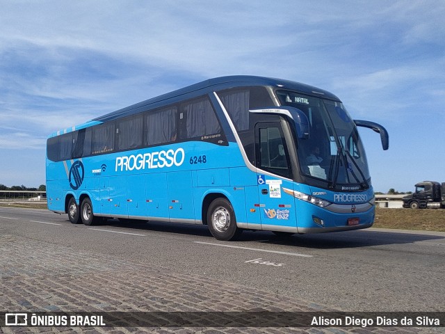 Auto Viação Progresso 6248 na cidade de São José de Mipibu, Rio Grande do Norte, Brasil, por Alison Diego Dias da Silva. ID da foto: 9848255.