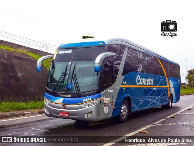 Viação Cometa 18501 na cidade de Campinas, São Paulo, Brasil, por Henrique Alves de Paula Silva. ID da foto: 9848527.