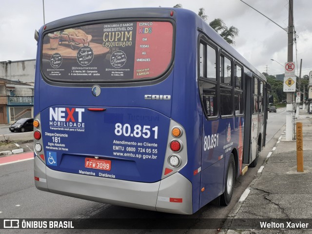 Next Mobilidade - ABC Sistema de Transporte 80.851 na cidade de Diadema, São Paulo, Brasil, por Welton Xavier. Número da foto: #9850661.