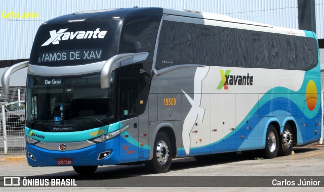 Viação Xavante 19500 na cidade de Goiânia, Goiás, Brasil, por Carlos Júnior. Número da foto: #9849332.