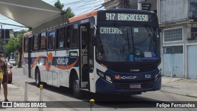 Viação Novacap B51598 na cidade de Rio de Janeiro, Rio de Janeiro, Brasil, por Felipe Fernandes. Número da foto: #9850089.
