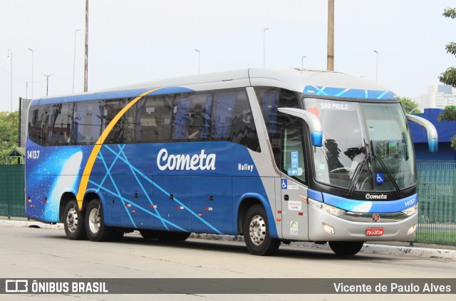 Viação Cometa 14137 na cidade de São Paulo, São Paulo, Brasil, por Vicente de Paulo Alves. ID da foto: 9852662.