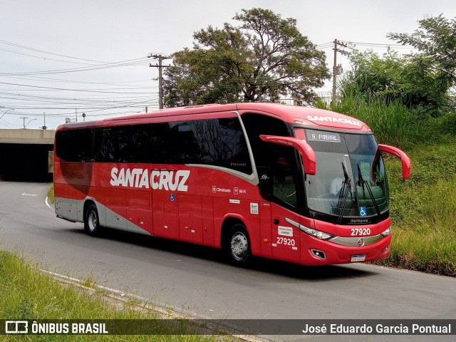 Viação Santa Cruz 27920 na cidade de Campinas, São Paulo, Brasil, por José Eduardo Garcia Pontual. ID da foto: 9852899.